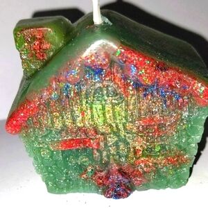 Hand crafted limited edition Gingerbread house candle